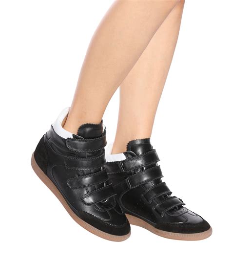 Bilsy leather sneakers in black .